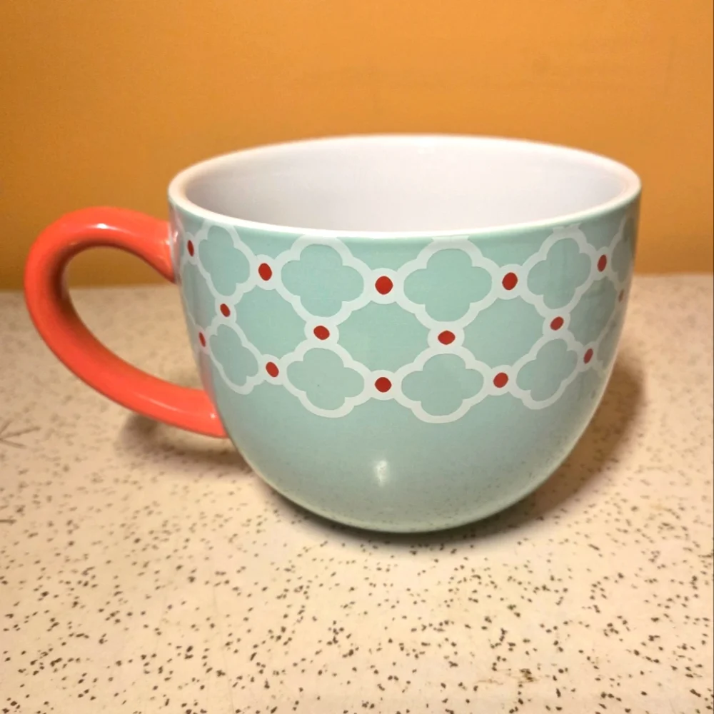 Soup Bowl or Mug with Geometric Pattern